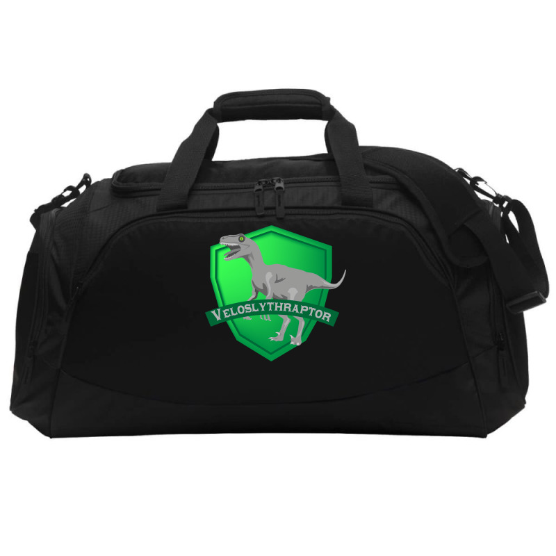 Mesozogwarts Veloslythraptor Green Active Duffel | Artistshot