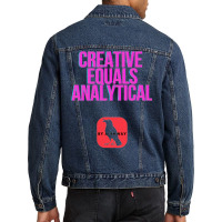 Creative Equals Analytical Cool Men Denim Jacket | Artistshot