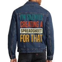 Funny Data Analytics Data Engineering For A Data S Men Denim Jacket | Artistshot