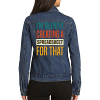 Funny Data Analytics Data Engineering For A Data S Ladies Denim Jacket | Artistshot