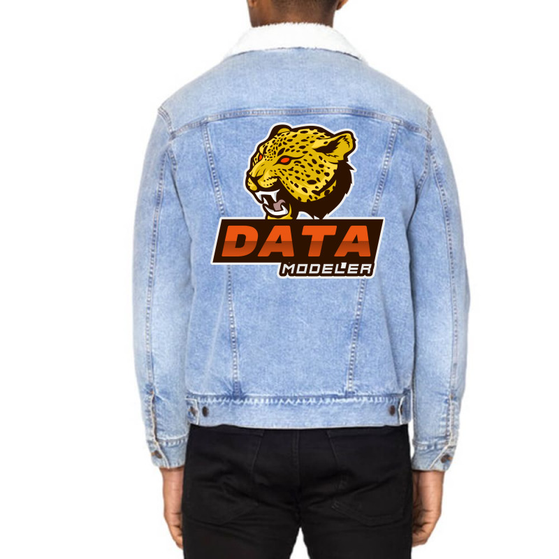 Clever Data Modeler Hipster Unisex Sherpa-lined Denim Jacket | Artistshot