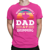 Funny Dad At Drumming Fathers Day Gift Men 80s T-shirt | Artistshot