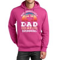 Funny Dad At Drumming Fathers Day Gift Men 80s Unisex Hoodie | Artistshot