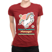 Calm Data Analytics Manager Red Ladies Fitted T-shirt | Artistshot