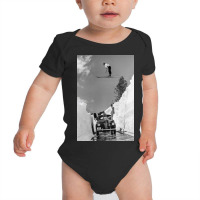 Ski Jump Fly Over Car Portrait Baby Bodysuit | Artistshot