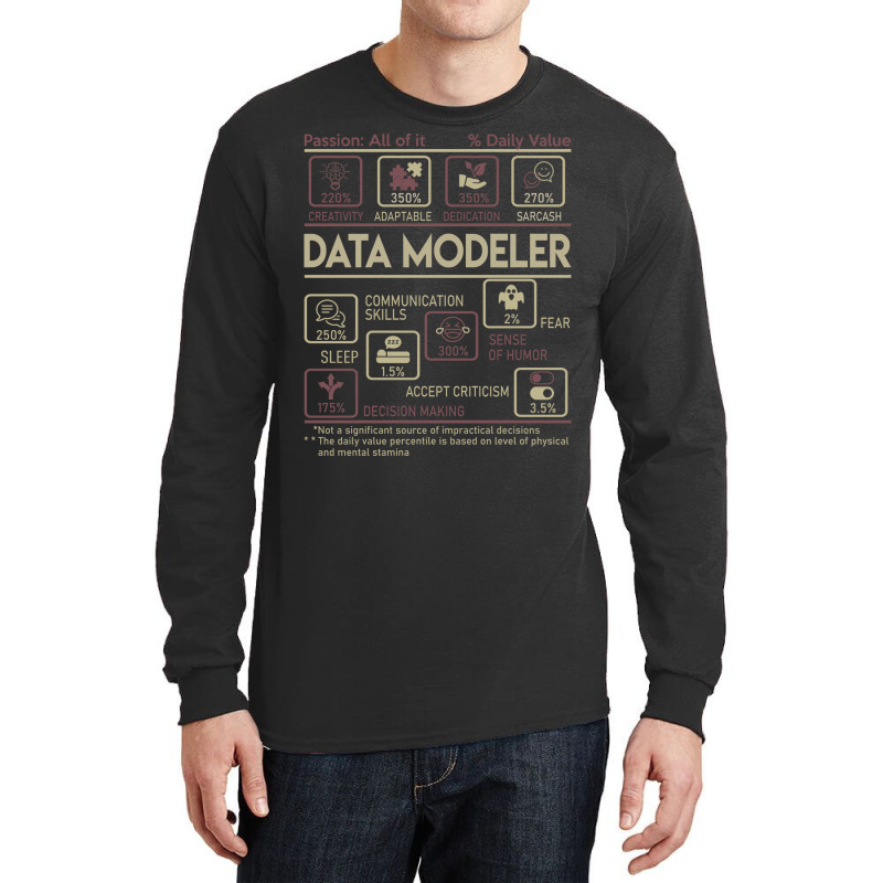 Data Modeler T  Multitasking Daily Value Gift Item Long Sleeve Shirts | Artistshot