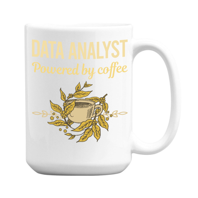 Powered By Coffee Data Analyst Red 15 Oz Coffee Mug | Artistshot