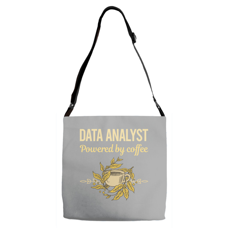 Powered By Coffee Data Analyst Red Adjustable Strap Totes | Artistshot