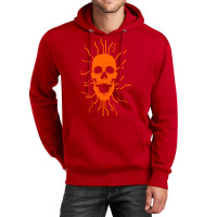 Cyber Skull Orange Unisex Hoodie | Artistshot