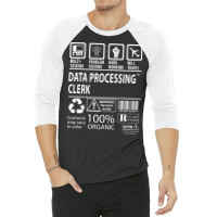 Data Processing Clerk T  Multitasking Certified Jo 3/4 Sleeve Shirt | Artistshot