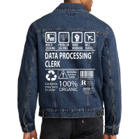 Data Processing Clerk T  Multitasking Certified Jo Men Denim Jacket | Artistshot