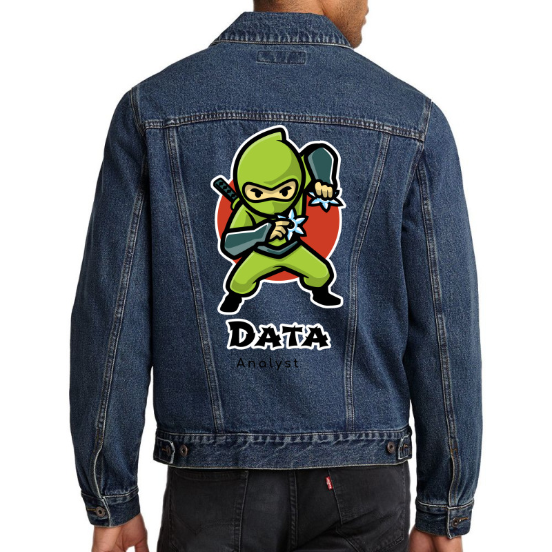 The Fast Data Analyst Red Men Denim Jacket | Artistshot