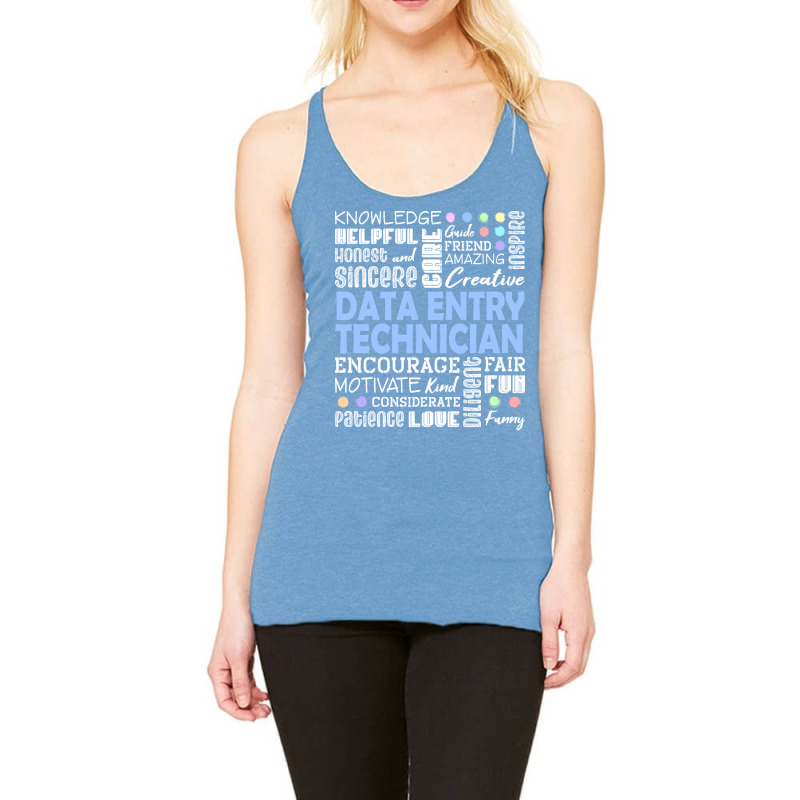 Data Entry Technician Love Words Vintage Racerback Tank by aldorarifaze | Artistshot