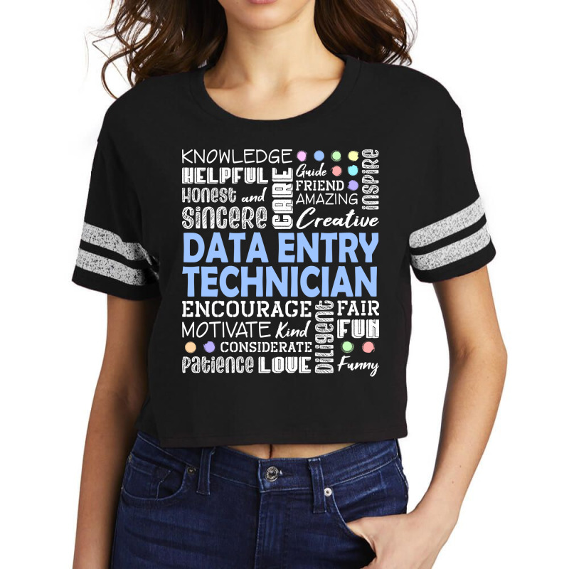 Data Entry Technician Love Words Vintage Scorecard Crop Tee by aldorarifaze | Artistshot