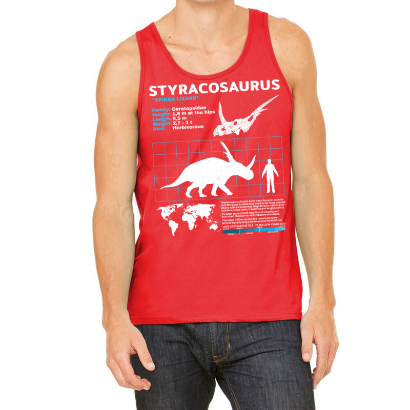 Styracosaurus Fact Sheet Retro Tank Top | Artistshot