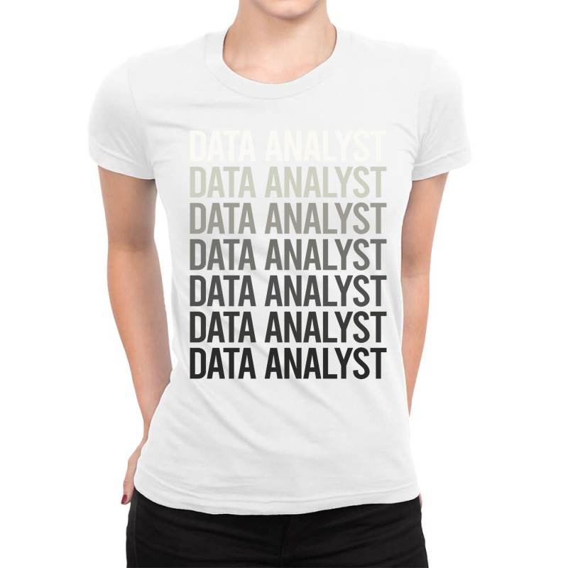 Gray Text Data Analyst Ladies Fitted T-Shirt by tuznipinoxk | Artistshot