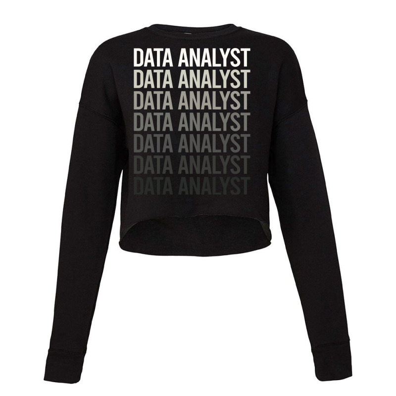 Gray Text Data Analyst Cropped Sweater by tuznipinoxk | Artistshot