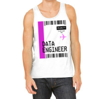 Plane Ticket Pocket Design Data Engineer Retro Tank Top | Artistshot