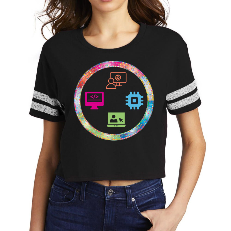 Computer Systems Analysts Red Scorecard Crop Tee by miazyroover4 | Artistshot