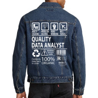 Quality Data Analyst T  Multitasking Certified Job Men Denim Jacket | Artistshot