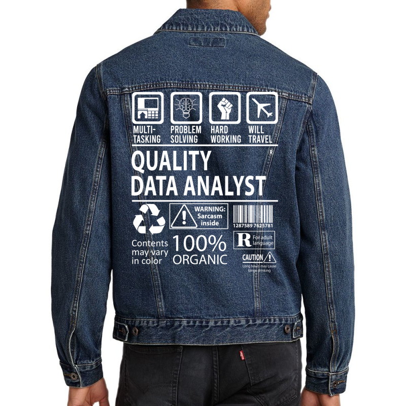 Quality Data Analyst T  Multitasking Certified Job Men Denim Jacket | Artistshot