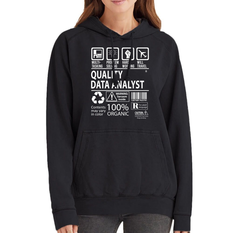 Quality Data Analyst T  Multitasking Certified Job Vintage Hoodie | Artistshot