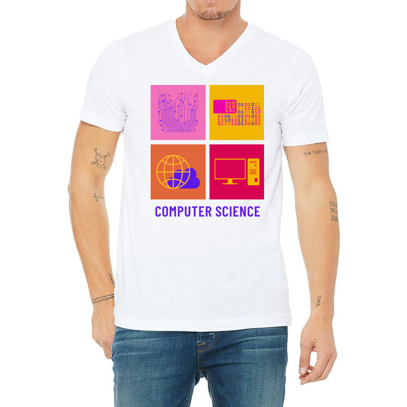 Computer Science Major Aesthetic V-neck Tee | Artistshot