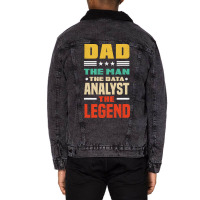 Data Analytics Data Engineering Funny Father Data Unisex Sherpa-lined Denim Jacket | Artistshot