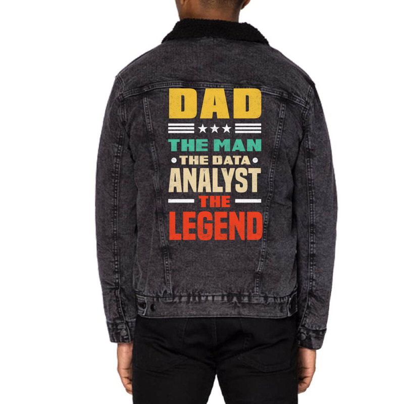 Data Analytics Data Engineering Funny Father Data Unisex Sherpa-Lined Denim Jacket by trascareghozw | Artistshot