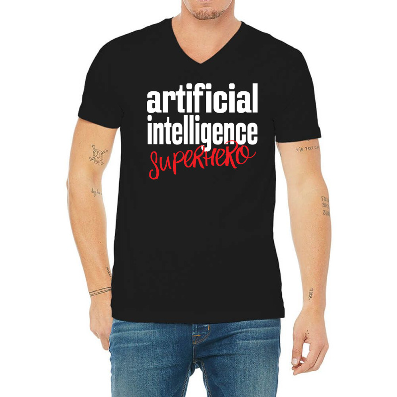 Artificial Intelligence Hero Cute V-Neck Tee by sebabiokali | Artistshot