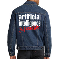 Artificial Intelligence Hero Cute Men Denim Jacket | Artistshot