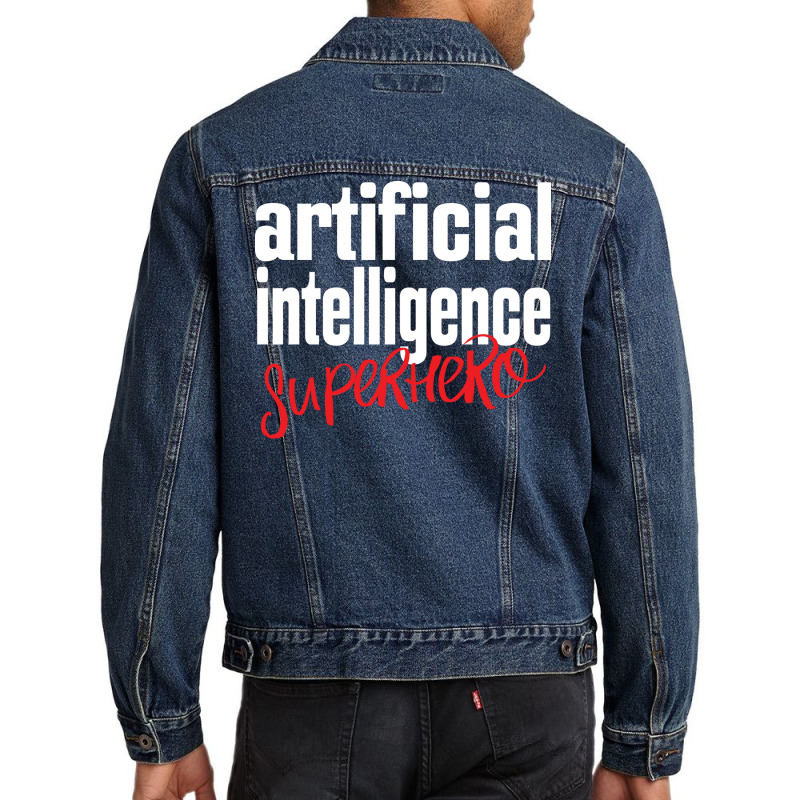 Artificial Intelligence Hero Cute Men Denim Jacket by sebabiokali | Artistshot