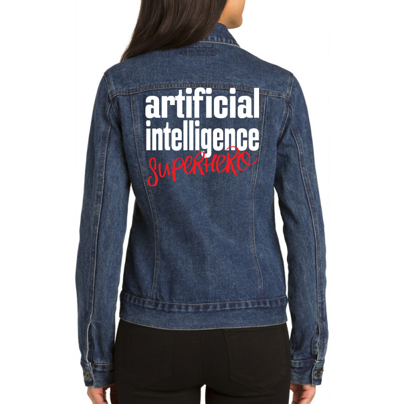 Artificial Intelligence Hero Cute Ladies Denim Jacket by sebabiokali | Artistshot