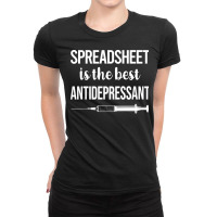 Antidepressant Spreadsheet Spreadsheets Hippie Ladies Fitted T-shirt | Artistshot