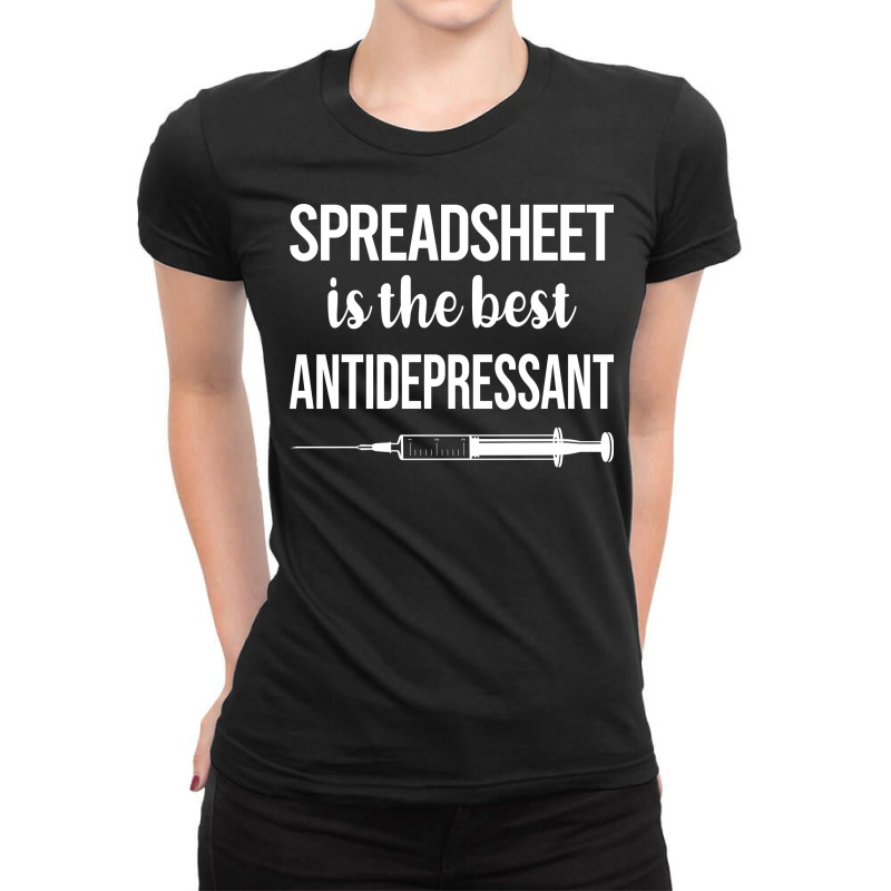 Antidepressant Spreadsheet Spreadsheets Hippie Ladies Fitted T-Shirt by zartatelsik | Artistshot