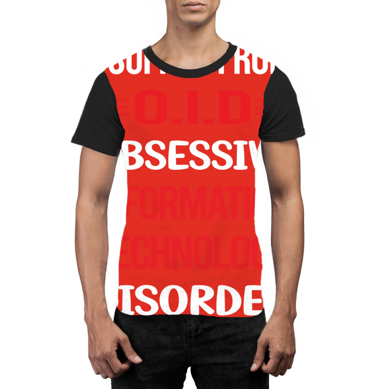 Funny Obsessive 01 Information Technology Red Graphic T-shirt | Artistshot