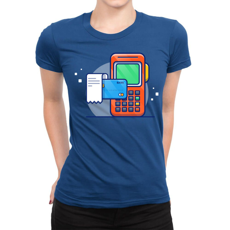 Electronic Data Capture Receipt And Bank Card Cart Ladies Fitted T-Shirt by onkeimbomat | Artistshot