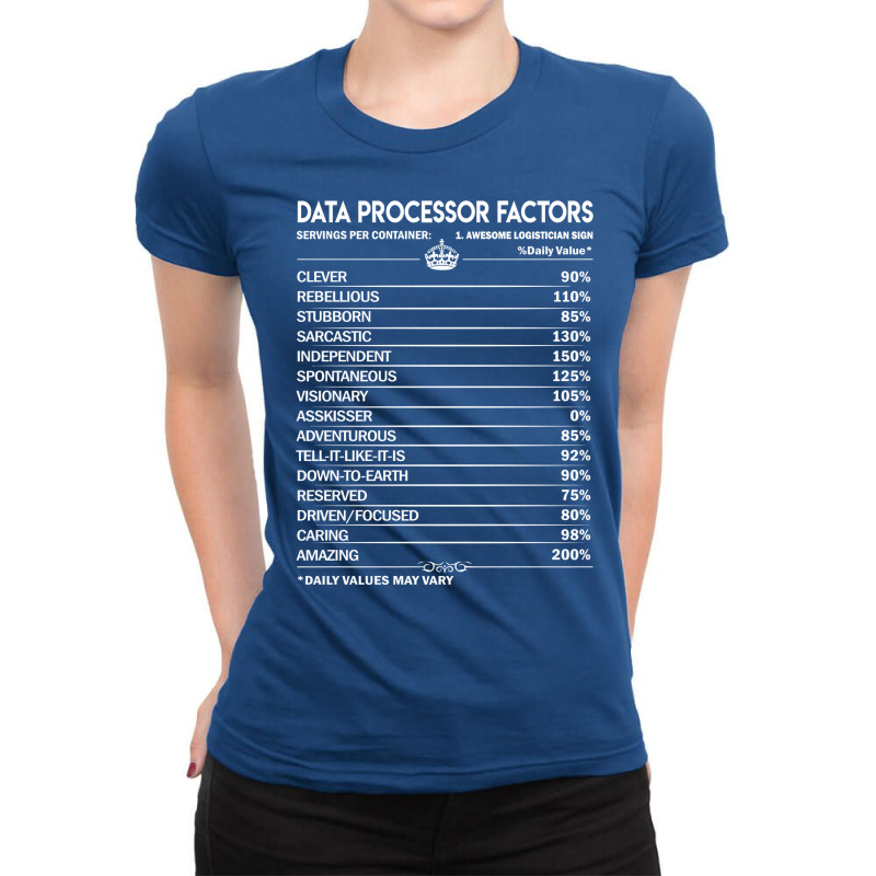 Data Processor T  Daily Factors 2 Gift Item Tee Ladies Fitted T-Shirt by trascareghozw | Artistshot