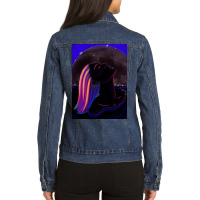 Star Night Girl Ladies Denim Jacket | Artistshot