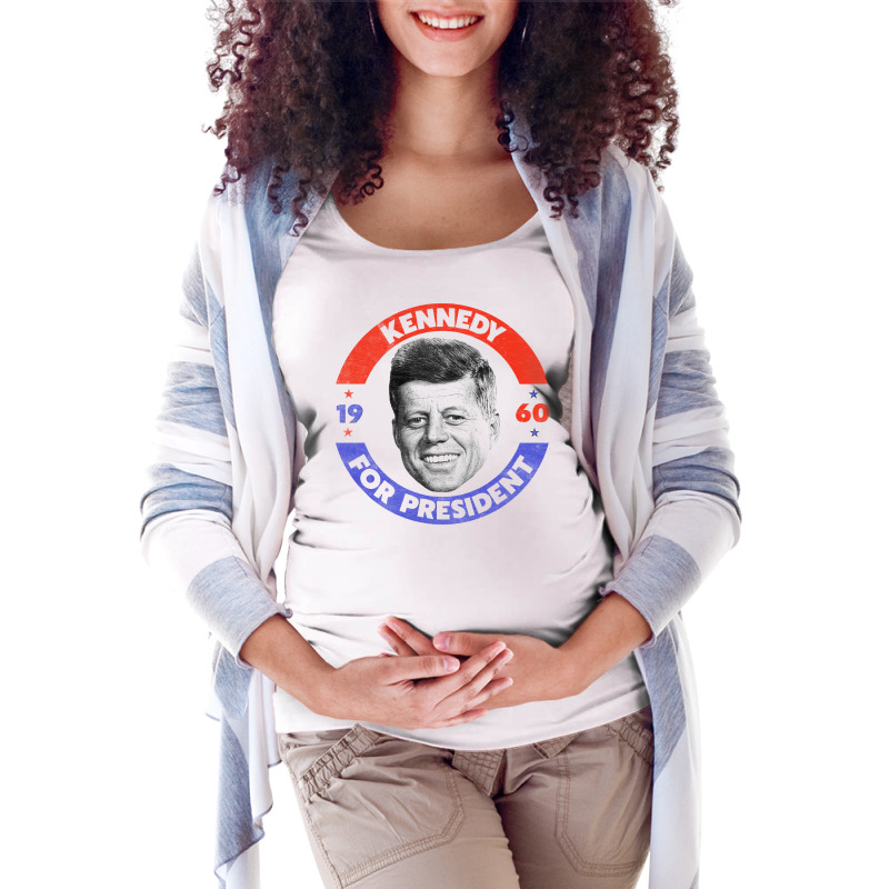 Kennedy For President Maternity Scoop Neck T-shirt by tonchibenaja | Artistshot