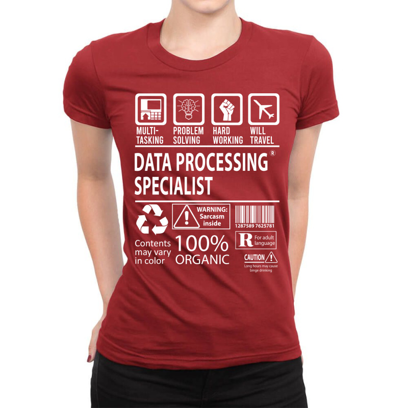 Data Processing Specialist T  Multitasking Certifi Ladies Fitted T-Shirt by mykooantoneb | Artistshot