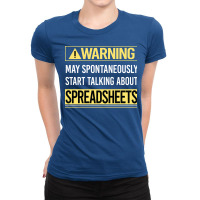 Warning About Spreadsheet Spreadsheets Cool Ladies Fitted T-shirt | Artistshot