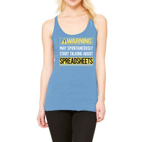 Warning About Spreadsheet Spreadsheets Cool Racerback Tank | Artistshot