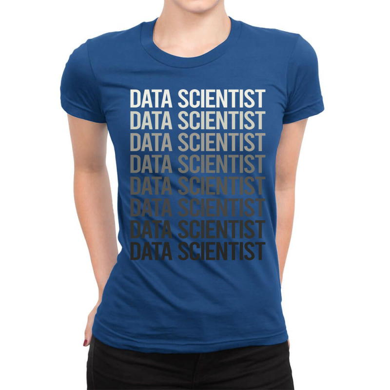 Gray Text Data Scientist Ladies Fitted T-Shirt by saeitawiardy | Artistshot