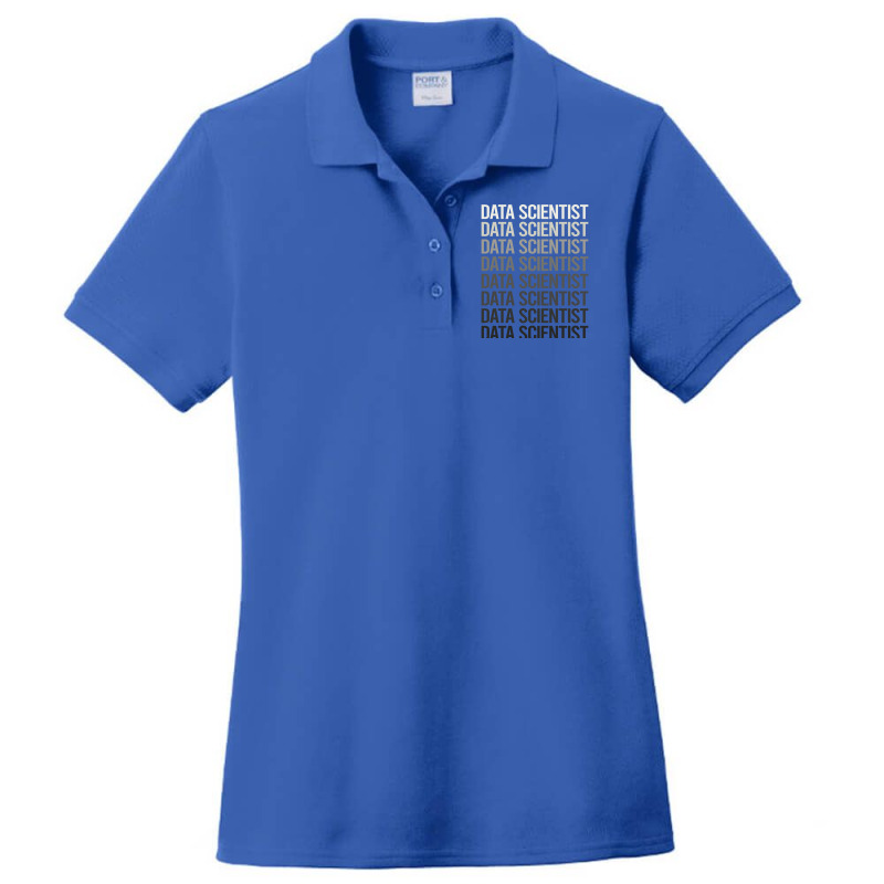 Gray Text Data Scientist Ladies Polo Shirt by saeitawiardy | Artistshot