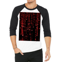 The Red Matrix Code 3/4 Sleeve Shirt | Artistshot