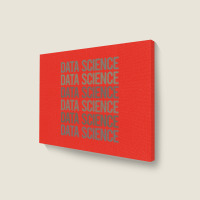 Gray Text Art Data Science Red Landscape Canvas Print | Artistshot