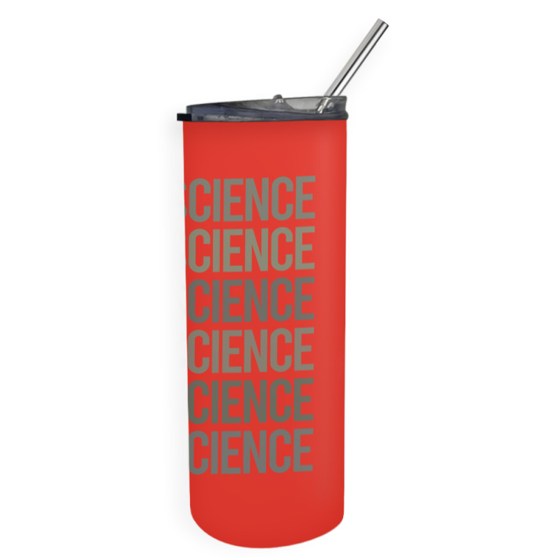 Gray Text Art Data Science Red Skinny Tumbler | Artistshot