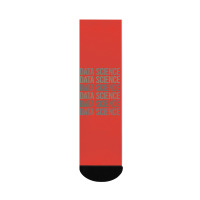 Gray Text Art Data Science Red Crew Socks | Artistshot