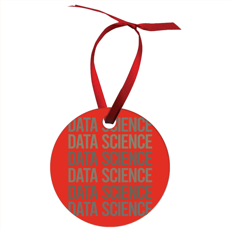 Gray Text Art Data Science Red Ornament | Artistshot